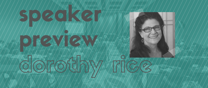 speaker preview banner dorothy rice name and image